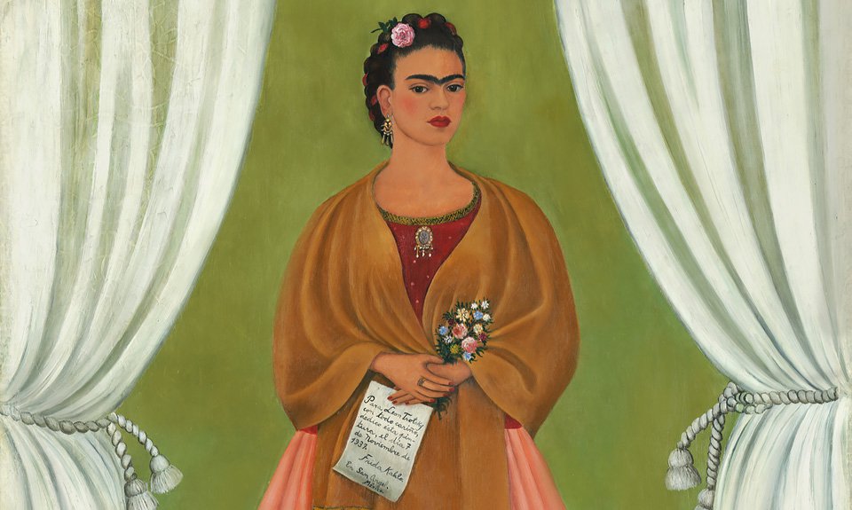 Фрида Кало. «Автопортрет, посвященный Льву Троцкому». 1937. Фрагмент. Фото: Banco de México Diego Rivera Frida Kahlo Museums Trust, Mexico, D.F./Artists Rights Society (ARS), New York