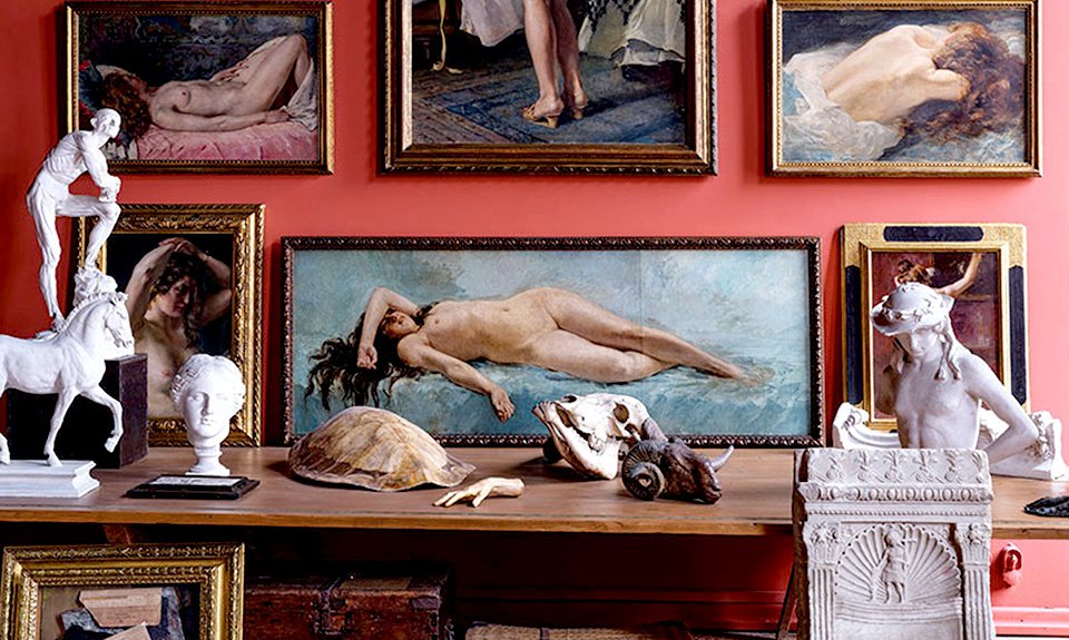 Мастерская художника, модельера и дизайнера Мариано Фортуни-и-Мадрасо на первом этаже палаццо. Photo: Massimo Listri
