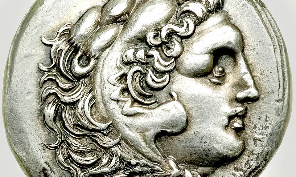Монета с профилем Александра Македонского. Фото: Музей Международного нумизматического клуба