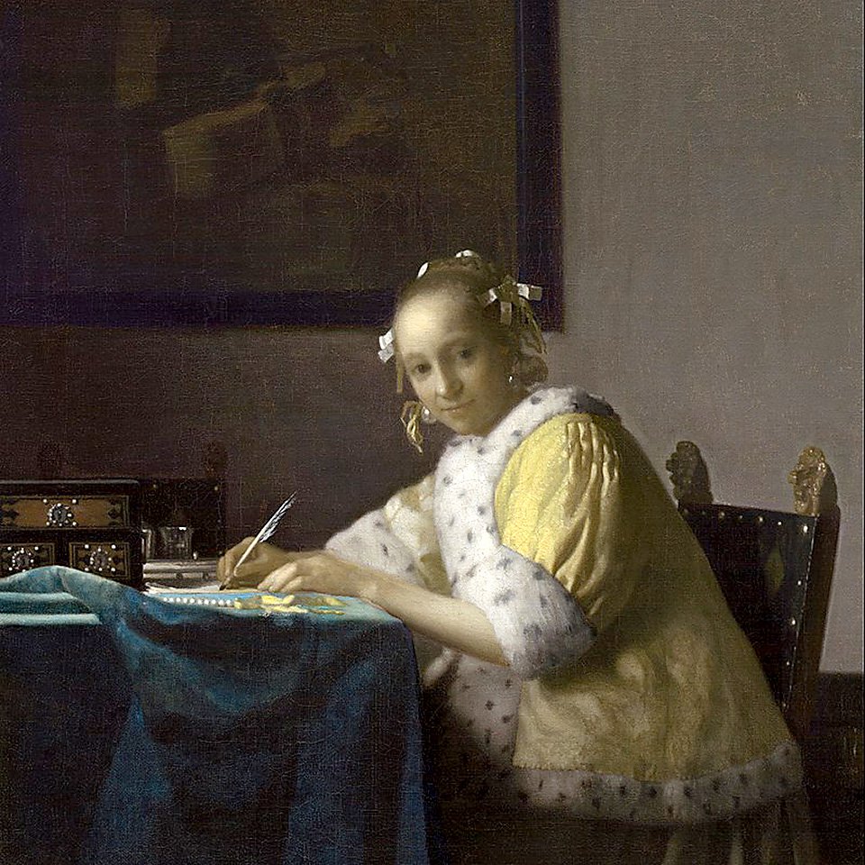 Ян Вермеер. «Дама, пишущая письмо». Около 1665. Фрагмент. Фото: Wikimedia Commons