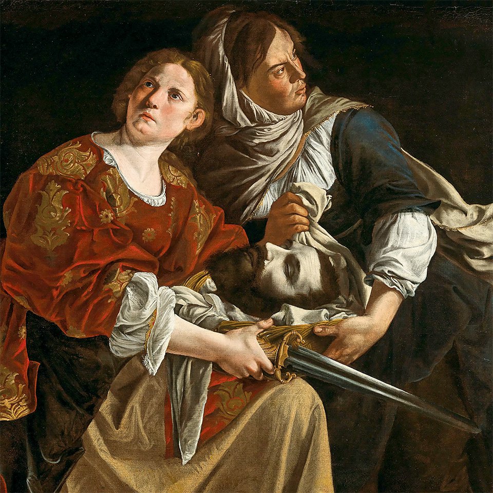 Артемизия Джентилески. «Юдифь и служанка с головой Олоферна». 1612. Фото: Terni/Fondazione Carit