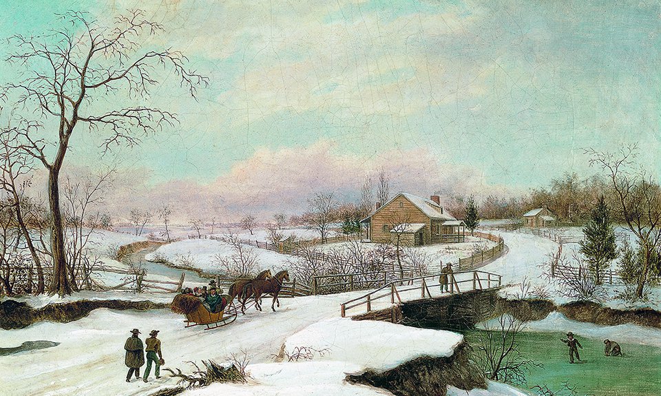 Томас Берч. «Филадельфия. Зимний пейзаж». 1830–1845. Фото: Музей Тиссен-Борнемиса