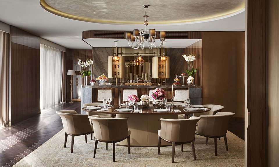 Интерьер столовой Royal Bosphorus Suite. Фото: Mandarin Oriental