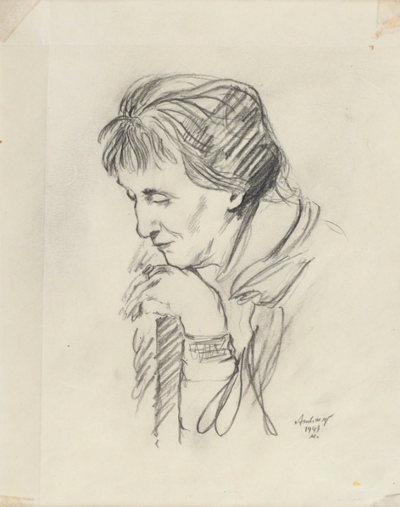 Александр Тышлер. «Портрет А.А.Ахматовой». 1943. Эстимейт: 1 руб. Фото: «Литфонд»