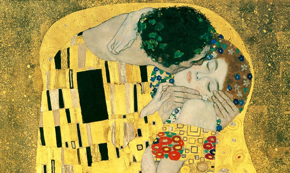 Густав Климт. «Поцелуй (Влюбленные)». 1908−1909. Фрагмент. Фото: Belvedere, Vienna