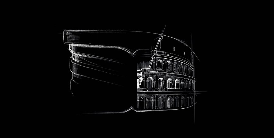Иллюстрация к коллекции Bvlgari B.zero1, своей формой отсылающей к римскому колизею. Фото: Bvlgari