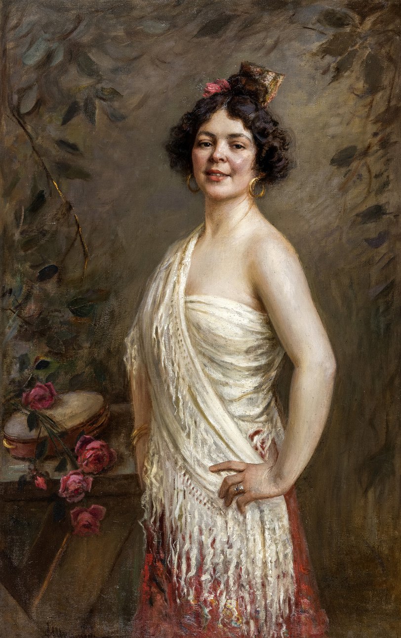 Виктор Штембер. «Портрет актрисы в образе Кармен». 1900–1910-е. Холст, масло © ArtLot24