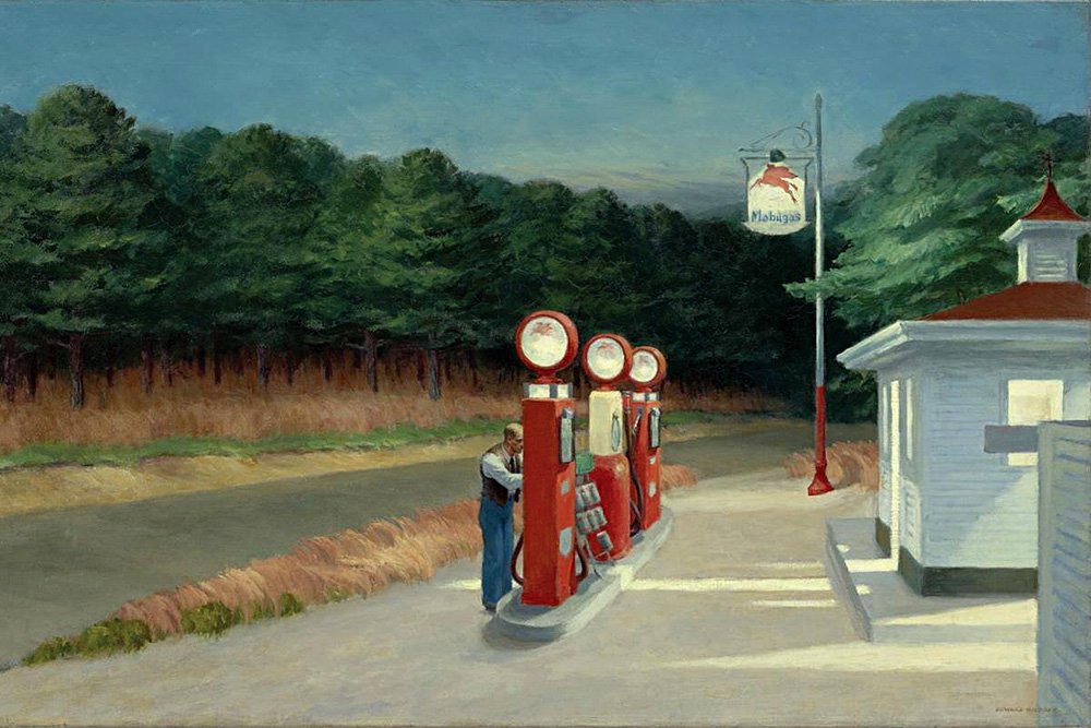 Эдвард Хоппер. «Автозаправочная станция». 1940. Фото: Fondation Beyeler