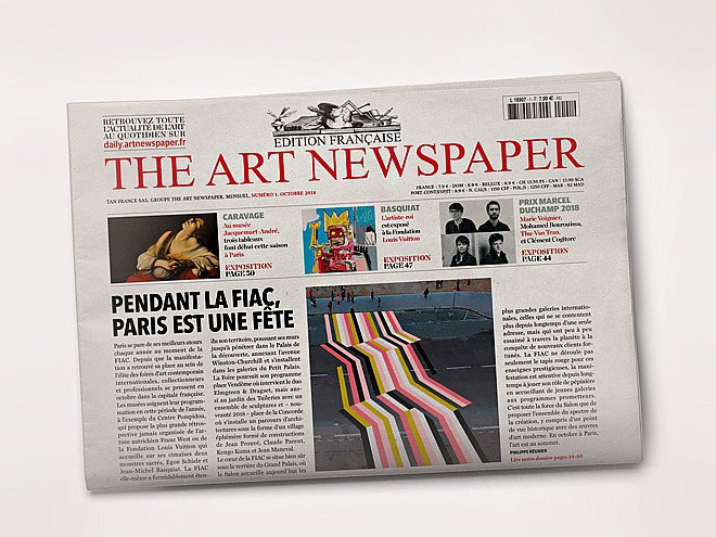 Первый номер The Art Newspaper France уже поступил в продажу в киоски Франции. Фото: TANF