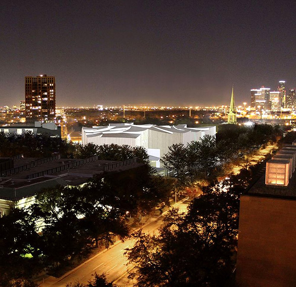 Вид на здание Киндер-билдинг для Хьюстонского музея изящных искусств. Фото: Steven Holl Architect