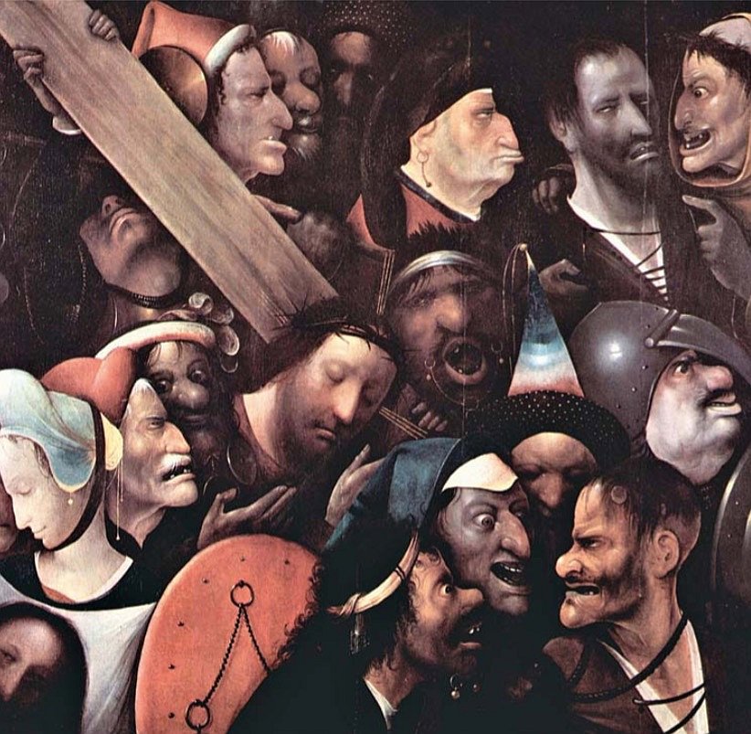 Теперь ученые полагают, что знаменитое Несение Креста (1510/16) из Музея изящных искусств в Генте на самом деле написано последователем Босха