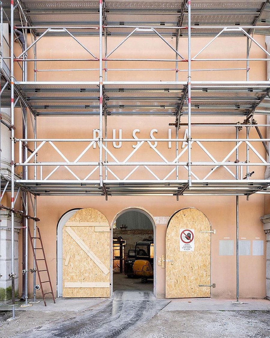 Павильон РФ в процессе реконструкции. Фото: пресс-служба павильона Российской Федерации