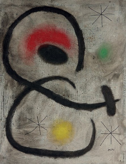 Жоан Миро. Без названия. 1962. Холст, масло. Эстимейт £600 - 800 тыс.© Christie'