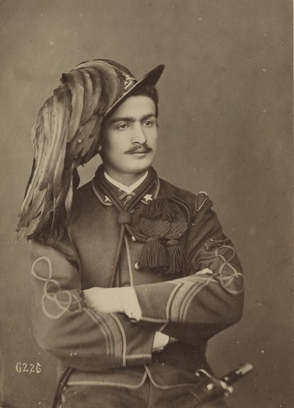 Джорджо Зоммер. Портрет берсальера. Неаполь. 1860-е