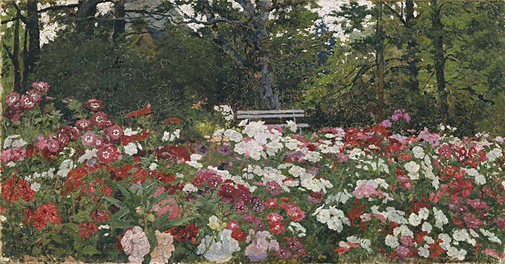 Александр Киселев. «Цветник в Абрамцеве». 1880-е. Фото: Музей-заповедник «Абрамцево»