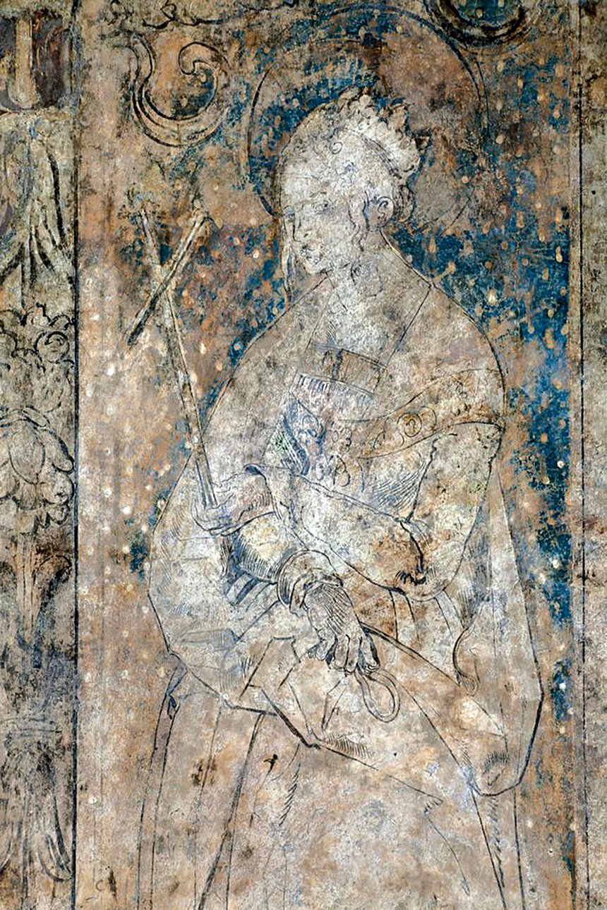 Подготовительный рисунок для фигур святых Екатерины и Маргариты создан рукой самого Дюрера. Фото: © APA/BDA/IRENE DWORAK