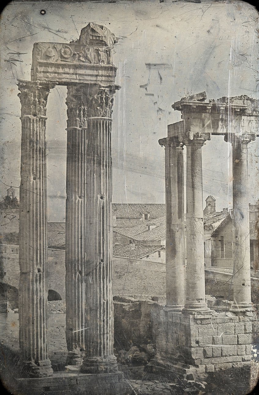 Жиро де Пранже. Рим. Храм Веспасиана и Тита и храм Сатурна. Около 1842. £15–20 тыс.