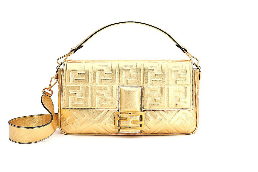 Сумка Fendi Baguette bag gold
