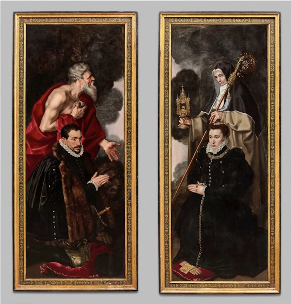 Антонис Мор (1519-1576). Боковые створки алтаря: «Донатор со святым Иеронимом и Святой Кларой». Галерея NICOLÁS CORTÉS. Фото: Tefaf