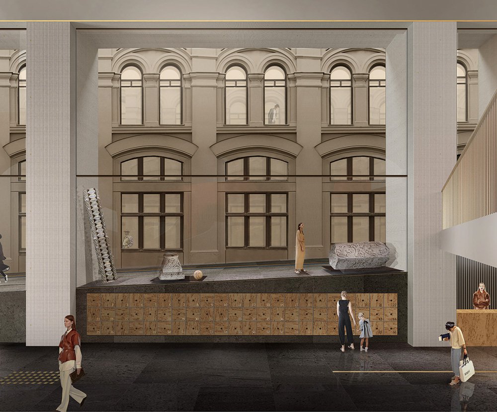 Первый этаж нового музейного здания будет полностью открыт. Фото: Сourtesy of Nowaday