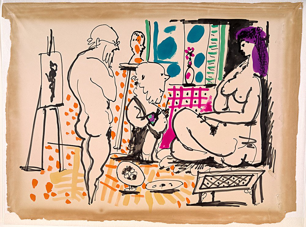 Пабло Пикассо. «В мастерской». Лето 1955 г., Ницца. Фото:  © RMN-Grand Palais (Musée national Picasso-Paris) / Adrien Didierjean © Succession Picasso/DACS 2019