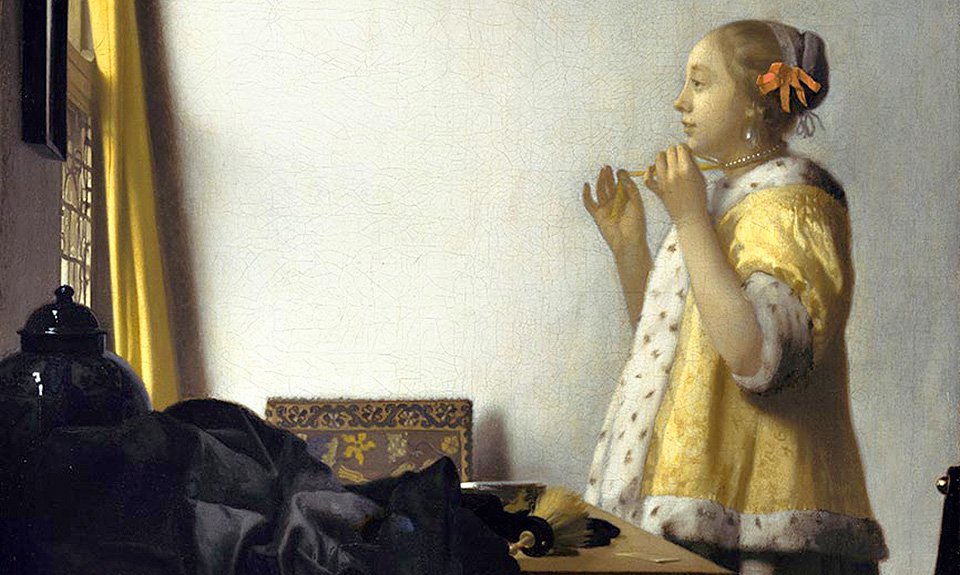 Ян Вермеер. «Женщина с жемчужным ожерельем». 1662–1664. Фото:  Staatliche Museen zu Berlin – Gemäldegalerie