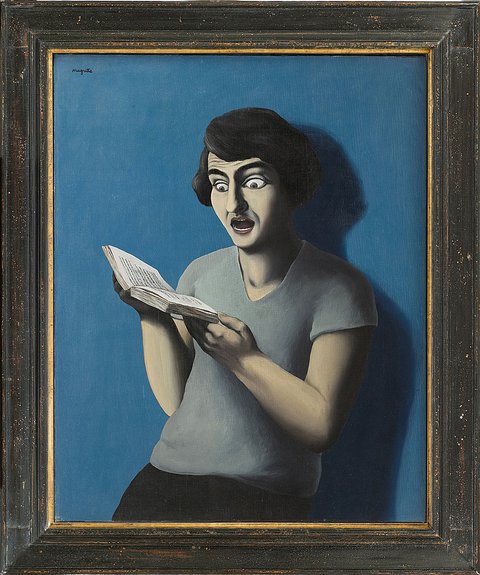 Рене Магритт. Покоренный читатель. 1928. Из коллекции Лувра - Абу-Даби. Фото: ADAGP / Louvre Abu Dhabi