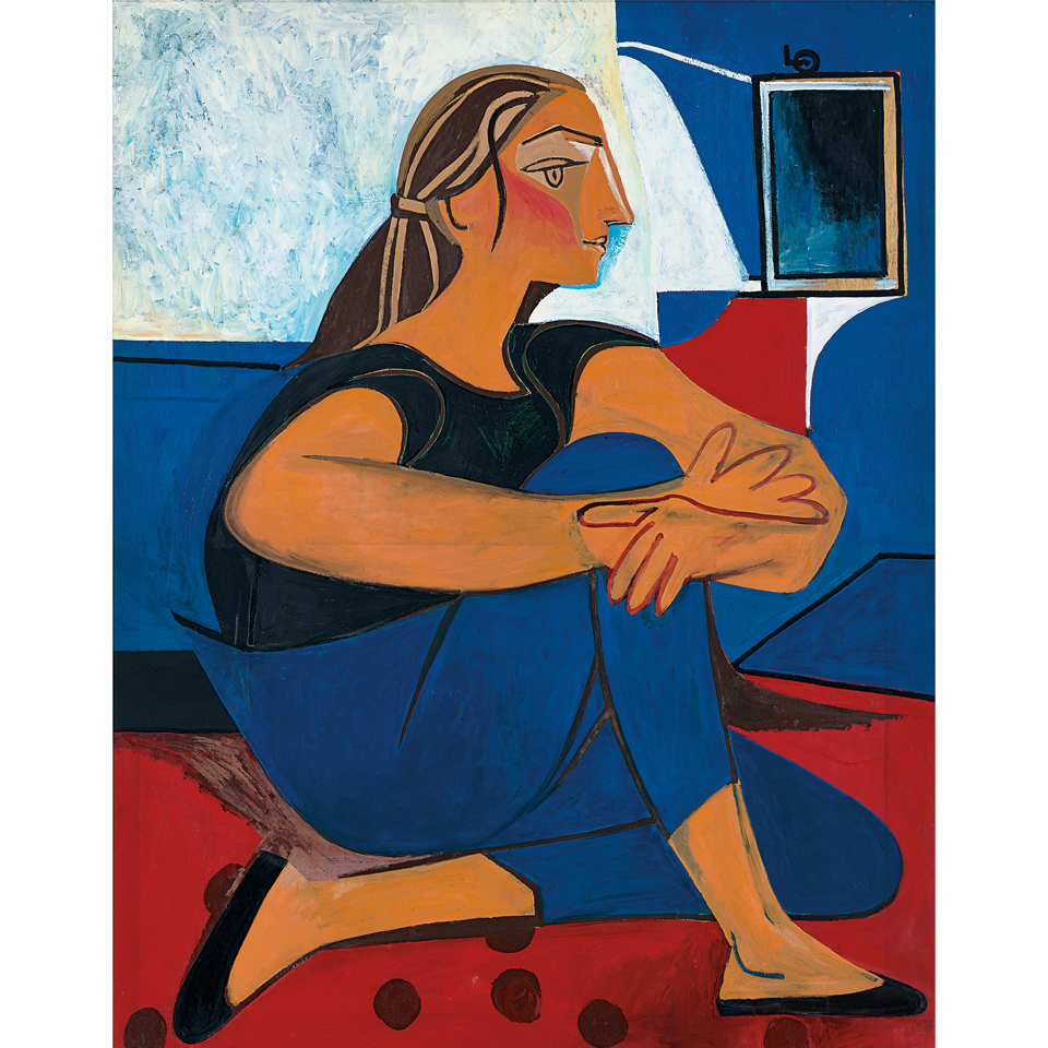 Франсуаза Жило. «Этюд в голубых тонах» (1953) — автопортрет Жило, созданный незадолго до расставания с Пикассо. Фото: Sotheby's