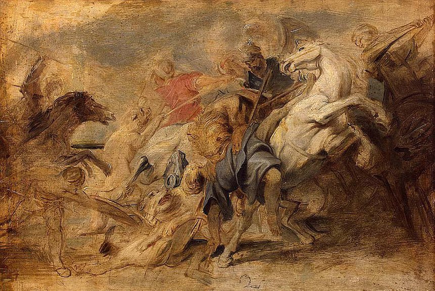 Питер Пауль Рубенс. Охота на львов. Около 1621