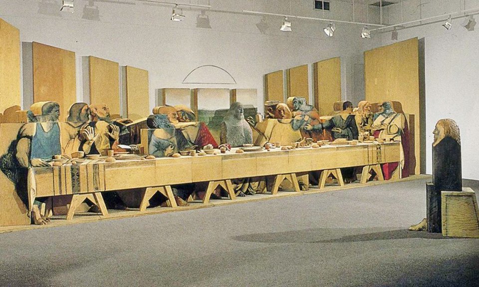 Марисоль. «Автопортрет (глядя на «Тайную вечерю»)». 1982–1984. Фото: The MET