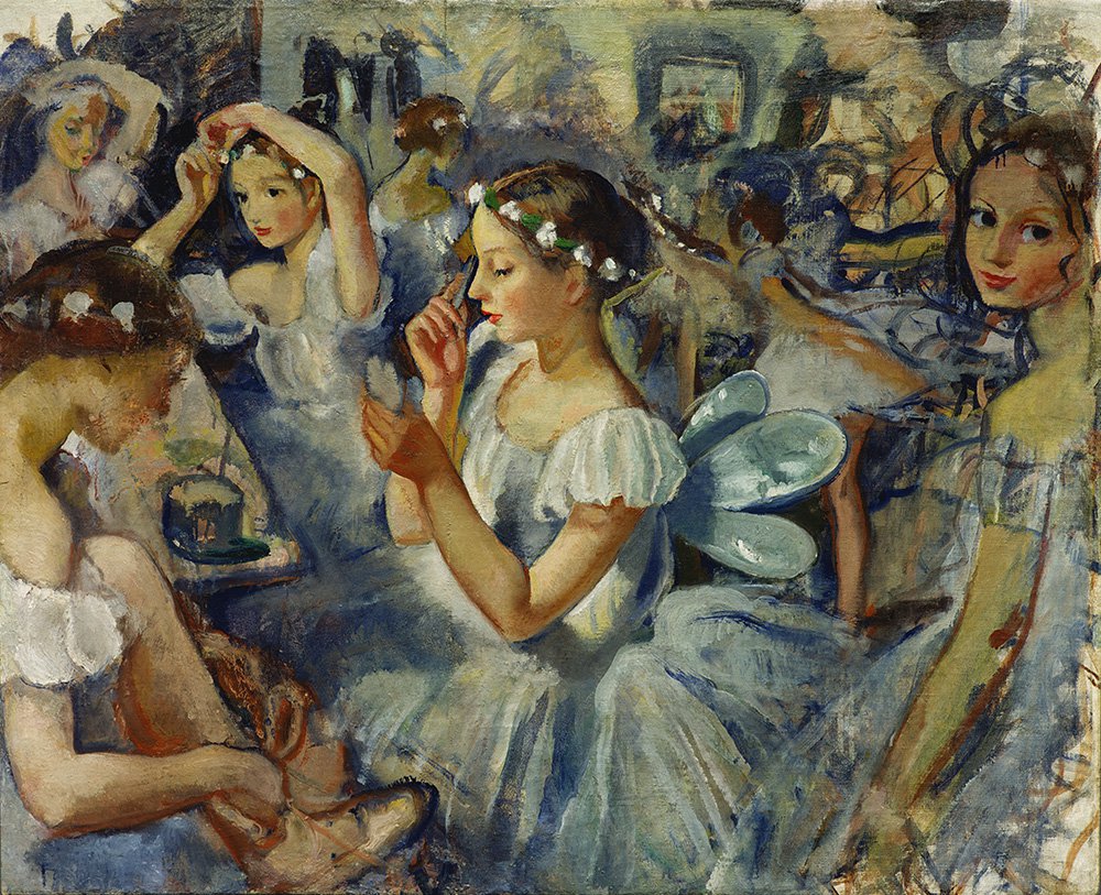 Зинаида Серебрякова. «Девочки-сильфиды». (Балет «Шопениана»). 1924. Холст, масло. Государственная Третьяковская галерея