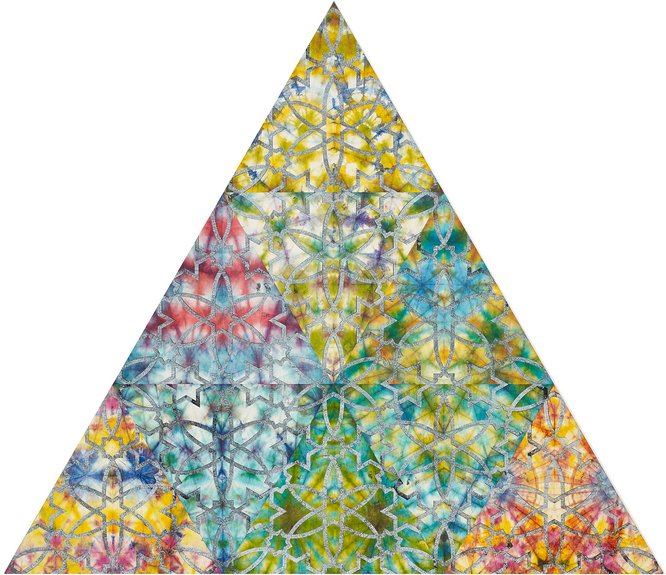 Philip Taaffe     Bardo Triangle, 2009mixed media on canvas64 1/2 x 64 1/2 x 64 1/2 in.Estimate $50,000 - 70,000