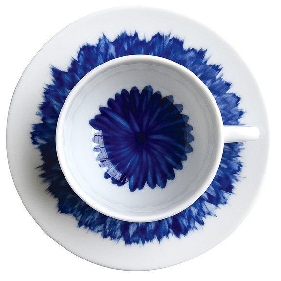 Кофейная пара Bernardaud из коллекции "Цветение", созданная в коллаборации с художницей Земер Пелед