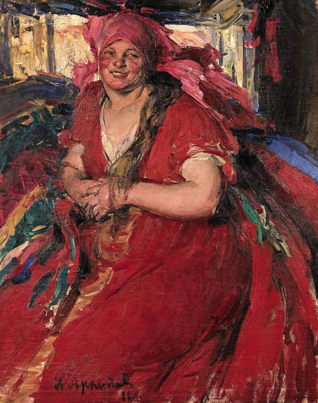 Абрам Архипов. «Крестьянка в красном», 1920. Sotheby’s, £905 тысяч