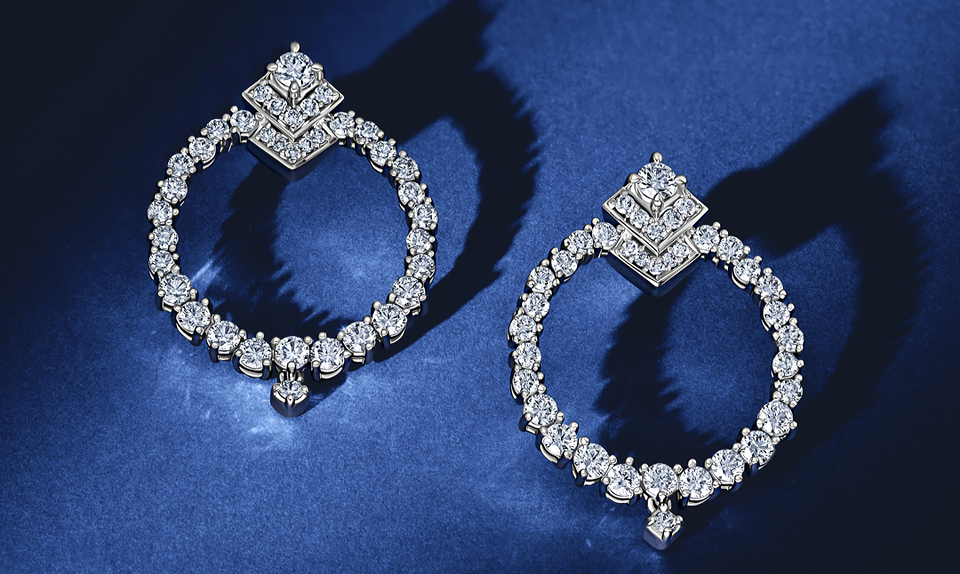 Серьги с бриллиантами. Фото: MIUZ Diamonds