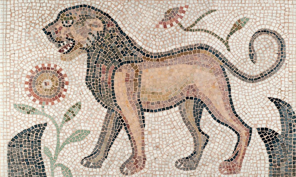 Мозаика со львом. Хаммам Лиф, Тунис, VI в. Фото: Brooklyn Museum, New York/Museum Collection Fund