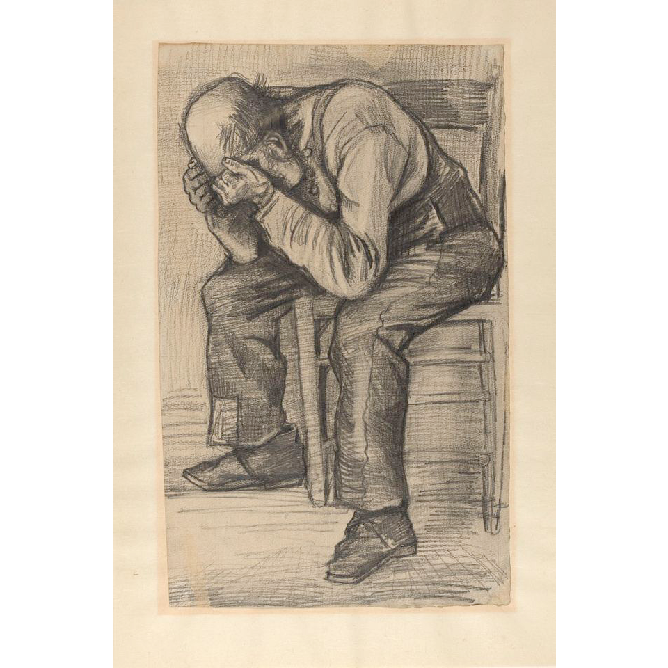 Набросок ван Гога для «Изнуренного». Ноябрь 1882 г. Частная коллекция. Фото: Музей ван Гога, Амстердам (Хелен ван Дриэль)