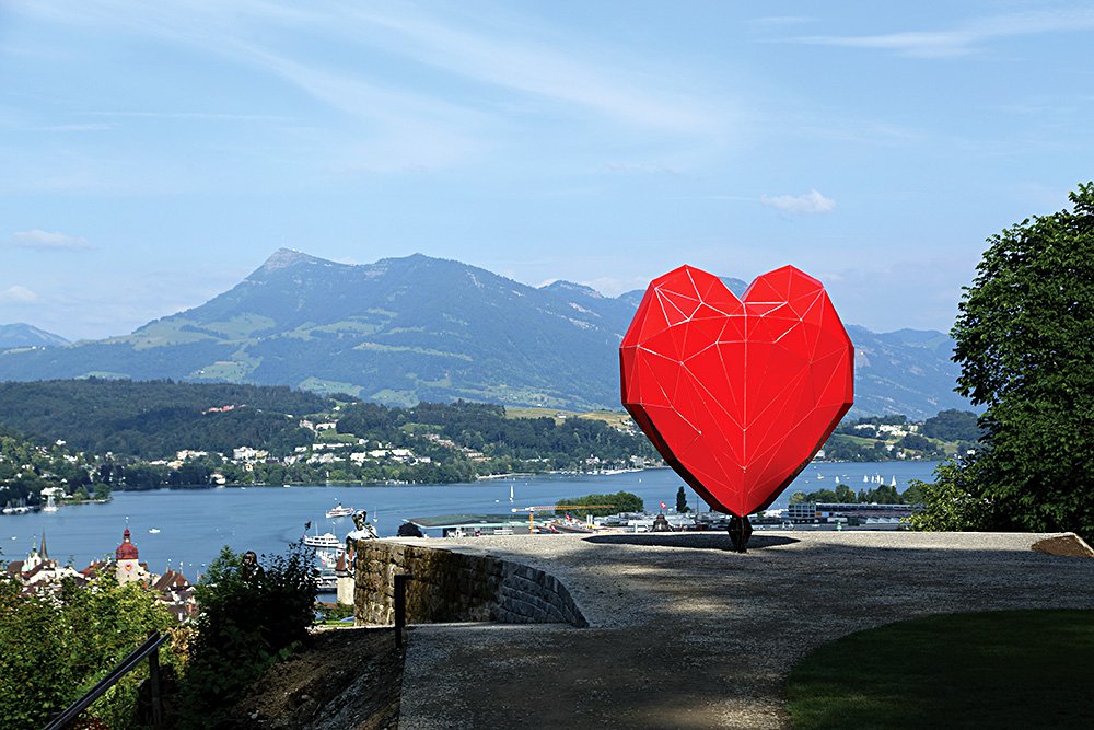 Василий Клюкин. «Сердце». Парк La Collection Air. Люцерн, Швейцария. Фото: Екатерина Вагнер