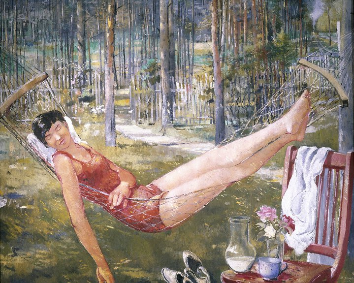 Юрий Пименов. «Женщина в гамаке». 1934