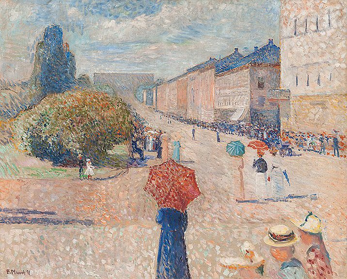 Edvard Munch, Spring Day on Karl Johan Street, 1890, KODE Art Museums of Berge