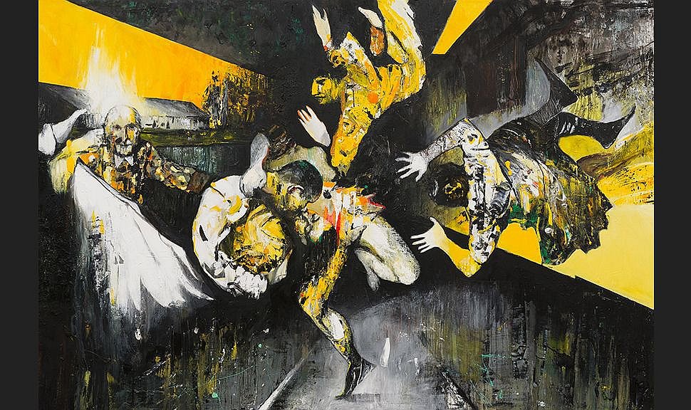 Emmanuel Bornstein, The Kiss, 2015, Oil on canvas