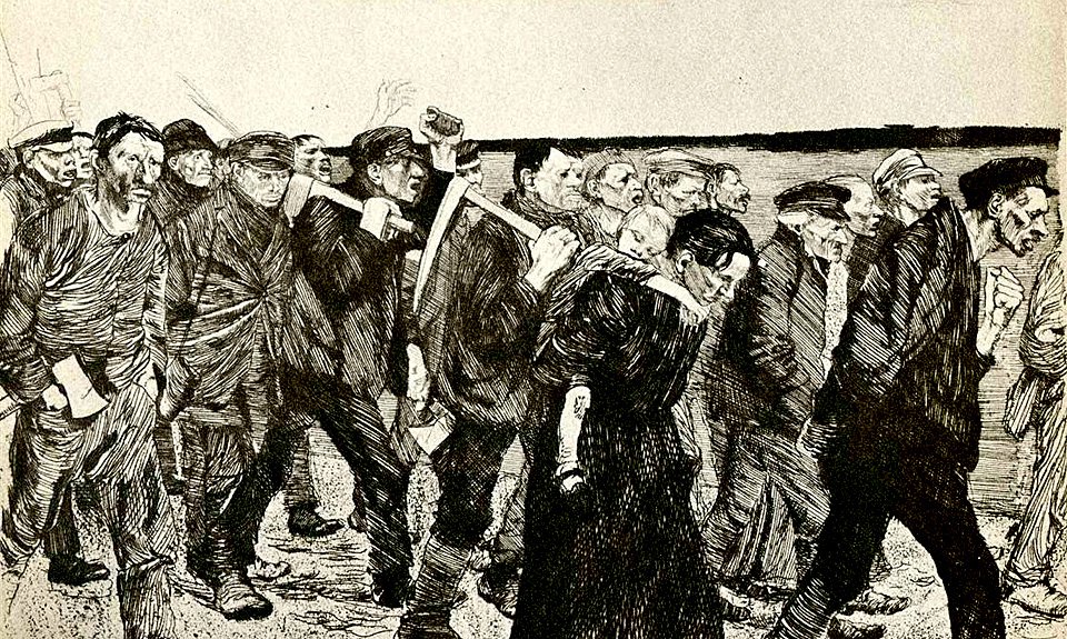 Кете Кольвиц. «Марш ткачей в Берлине». 1897. Фото: Minneapolis Institute of Art