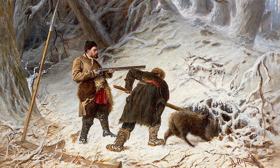 Василий Перов. «Охота на медведя зимой». 1879.  Фото: ARTinvestment.RU