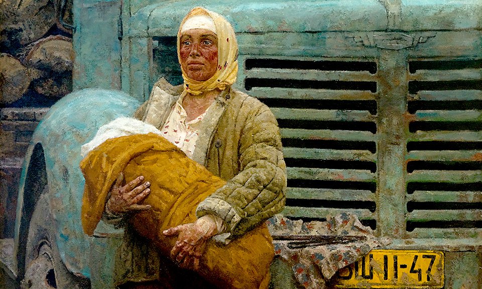 Гелий Коржев. «В дороге». 1962. Фрагмент. Фото: Самарский художественный музей