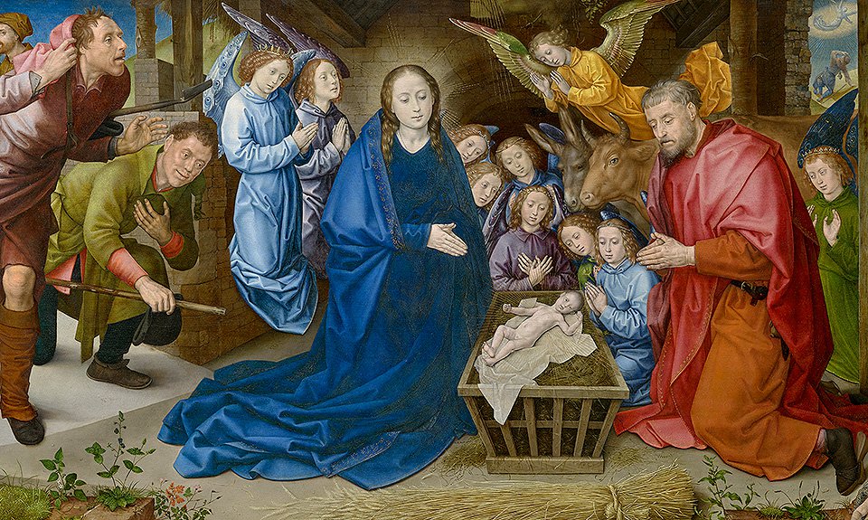 Гуго ван дер Гус. «Рождеств». Около 1480. Фрагмент. Фото: Staatliche Museen zu Berlin, Gemäldegalerie / Dietmar Gunne