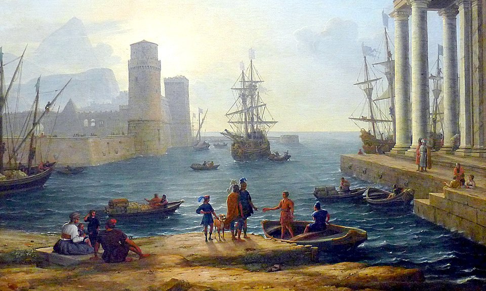 Клод Лоррен. «Отплытие Улисса из земли феаков». 1646. Фото: Louvre