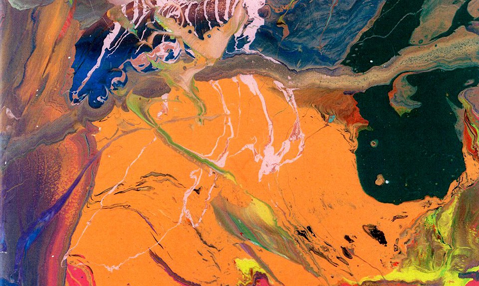 «Поток» — одна из работ Герхарда Рихтера, выполненных лаком на стекле. 2013. Фрагмент. Фото: Courtesy of the Artist