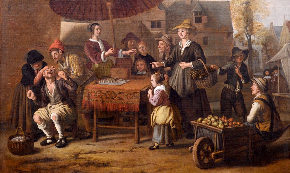 Ян Викторс. «Уличный лекарь». 1654. Фото: Серпуховский историко-художественный музей