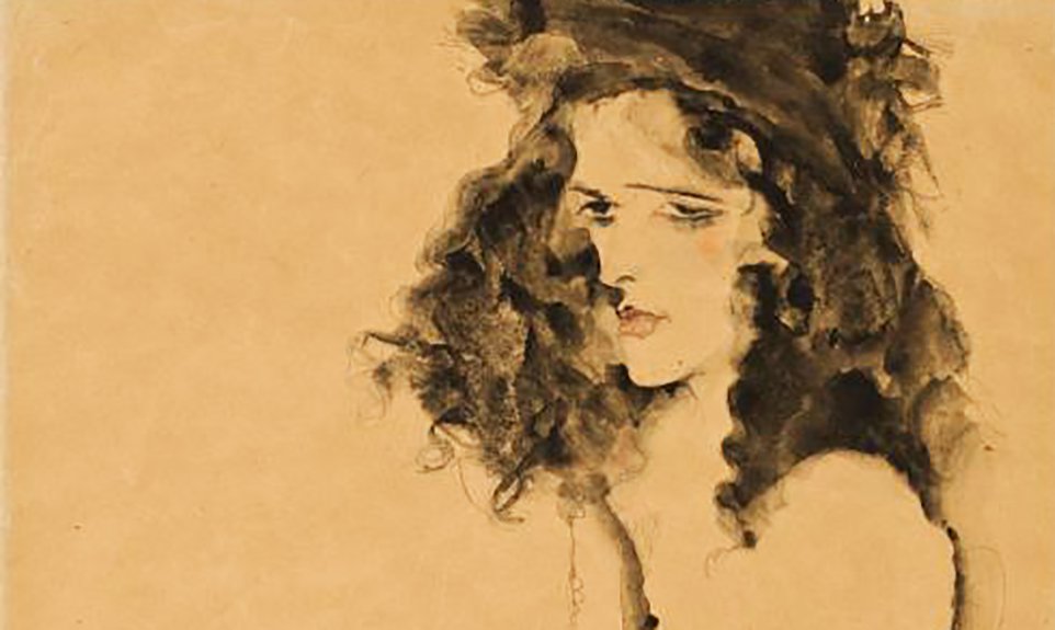 Эгон Шиле. «Девушка с черными волосами». 1911. Фото: Allen Memorial Art Museum/Wikimedia