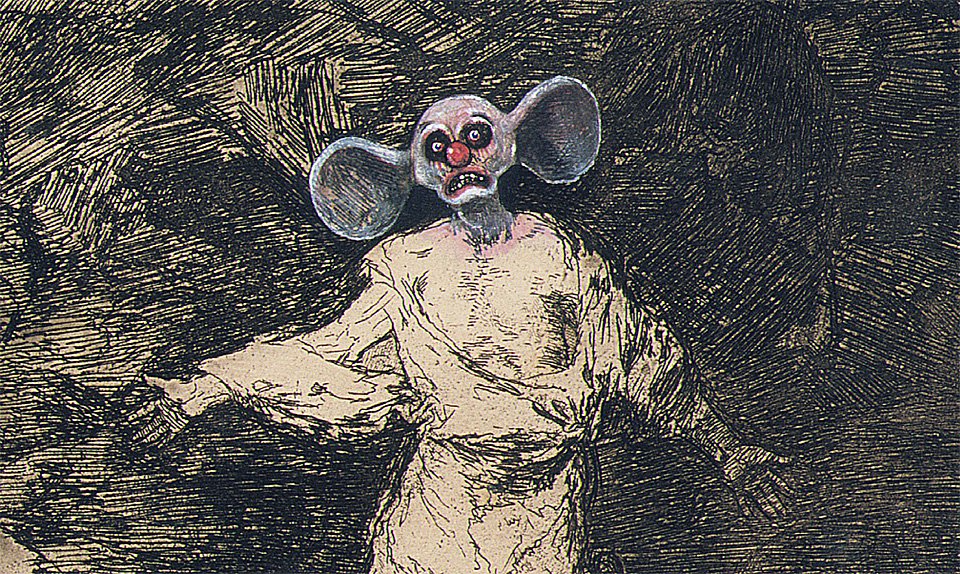 Джейк и Динос Чепмены изрисовали «Ужасы войны» Франсиско Гойи. Фото: Courtesy of Yoshii Gallery